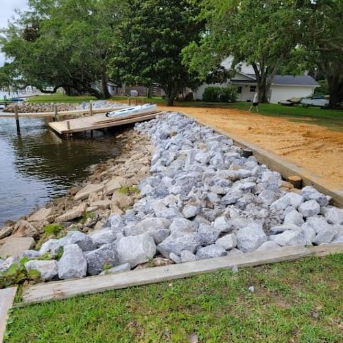 rebuild of existing sea wall near Shalimar, Florida