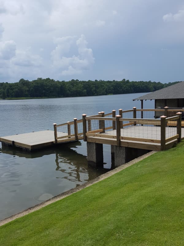 Deck and Dock built by marine contractor in Fort Walton Beach, FL