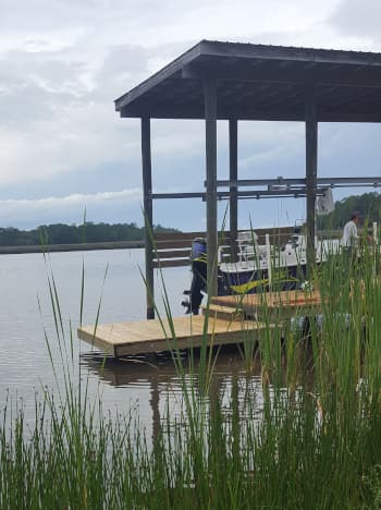 Boathouse built by marine contractor near Santa Rosa Beach, FL