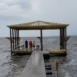 Boathouse built by marine contractor near Navarre, FL